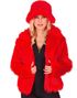 Rød Plysjakke til Dame - XX-Large