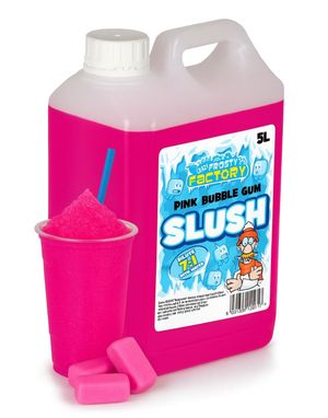 Pink Bubblegum Slush Koncentrat - 40 Liter Færdig Slush - Crazy Factory