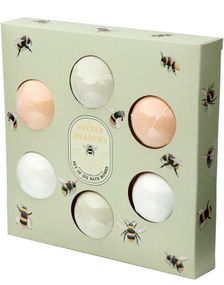 6 Pack Nectar Meadows - Badebomber med Appelsinblomst- og Honningduft i Gaveæske 420 gram