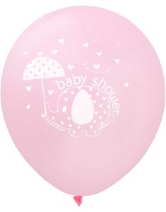 8 stk 30 cm Balloner - Babyshower Pink Elephant