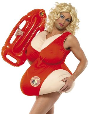 Licenseret Baywatch Drag Queen Kostume