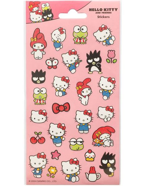 30 Stk Klistremerker - Hello Kitty med Glitter