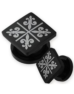 Diamond Friis - Sort PVD Piercing Plug