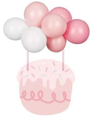 Rosa Kakedekorasjon med Ballonger DIY