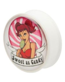 Traisy Pin-up Girl - Hvid Piercing Plug