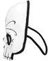 Hvit Day of the Dead Maske med Svarte Motiver