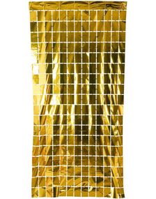 Gullfarget Rutete Backdrop/Bakgrunn 200x100 cm
