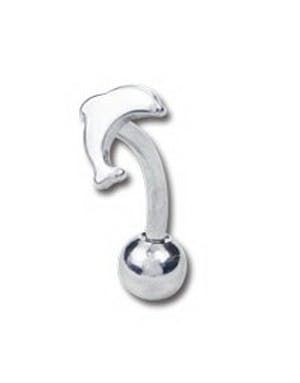 Springende Delfin - 1.2 x 8 mm Øjenbrynspiercing