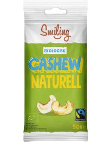 Smiling Økologiske Cashew Naturell 50 gram