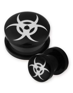 Biohazard - Sort Piercing Plug